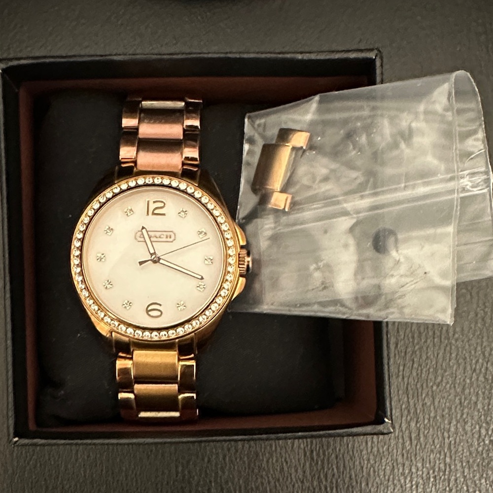 Coach Rose Gold Women's Watch with White Dial